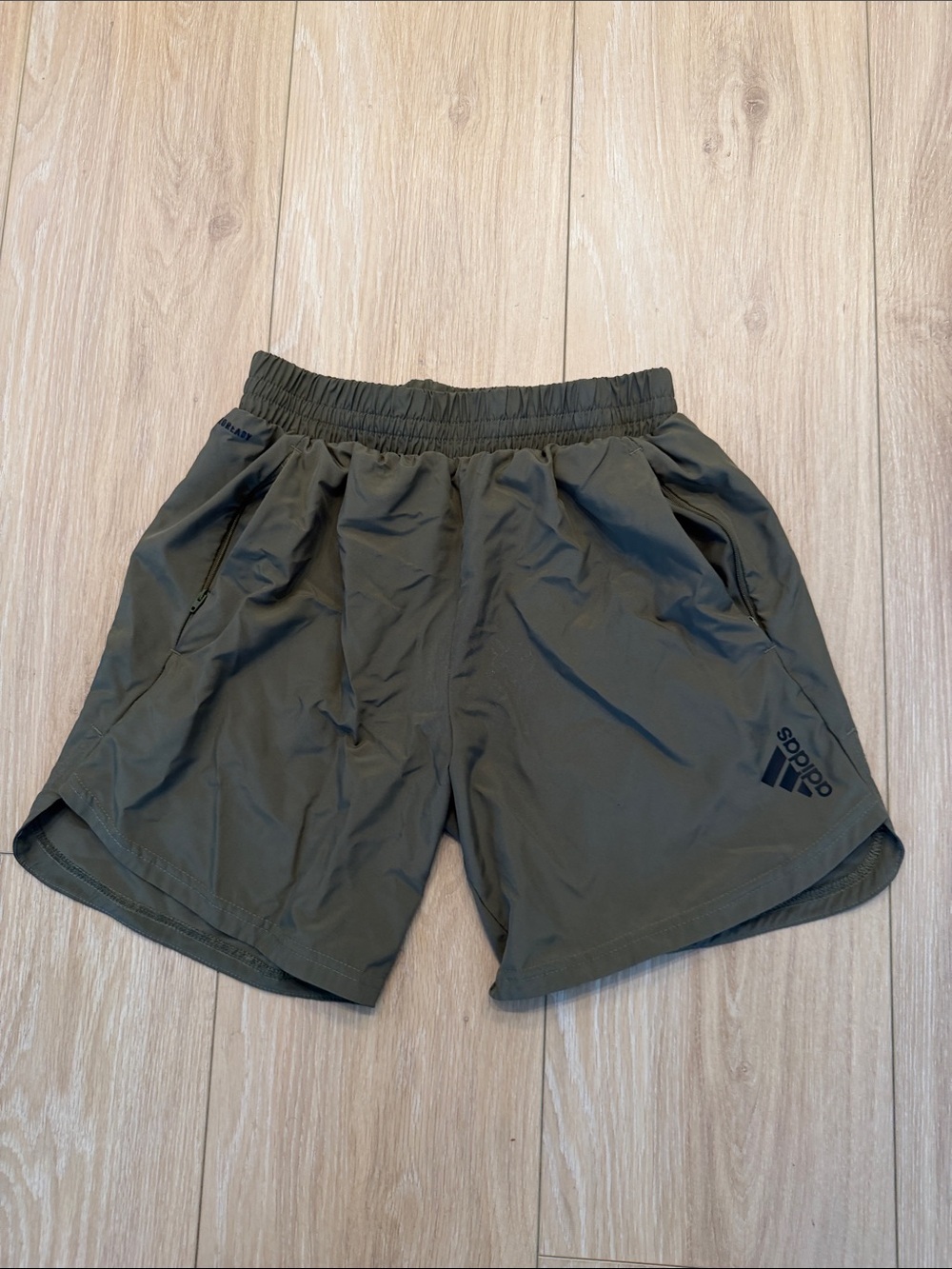 adidas Men's Olive Performance Shorts with Logo